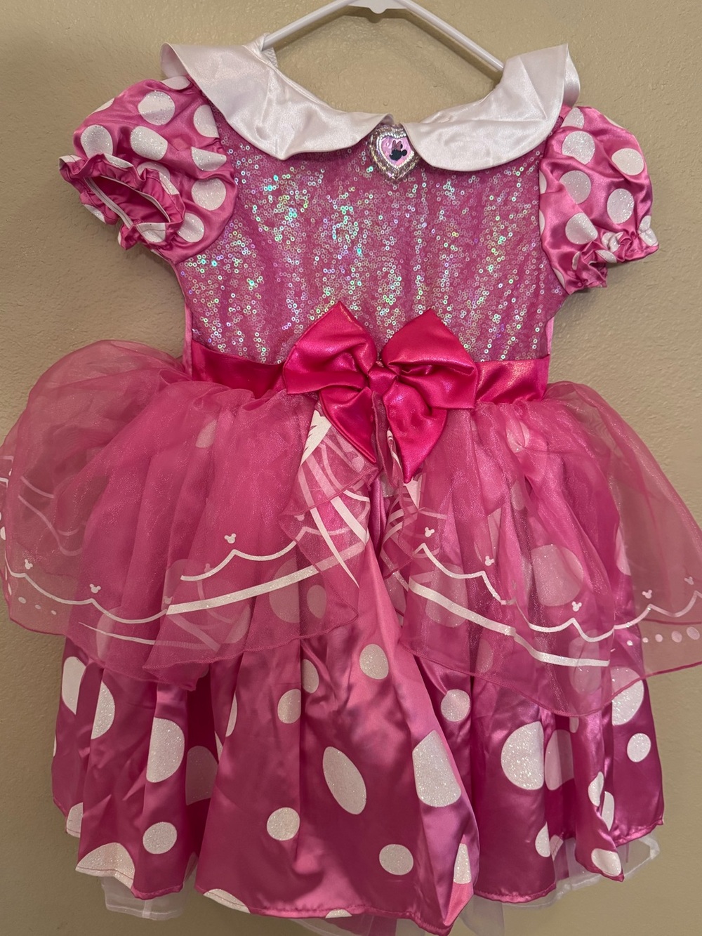 Pink Sparkle Minnie Mouse Kids Costume Dress